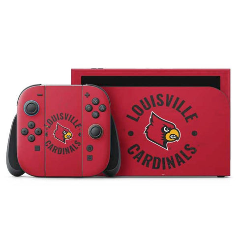 University of Louisville Cardinals Faded Nintendo Skins